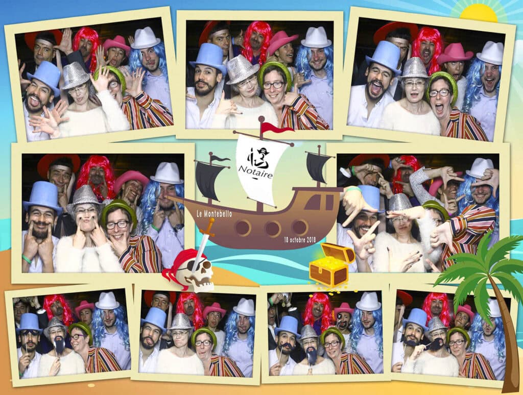 Photobooth Interactif : Une planche de 9 photos réalisée lors d'un événement d'entreprise