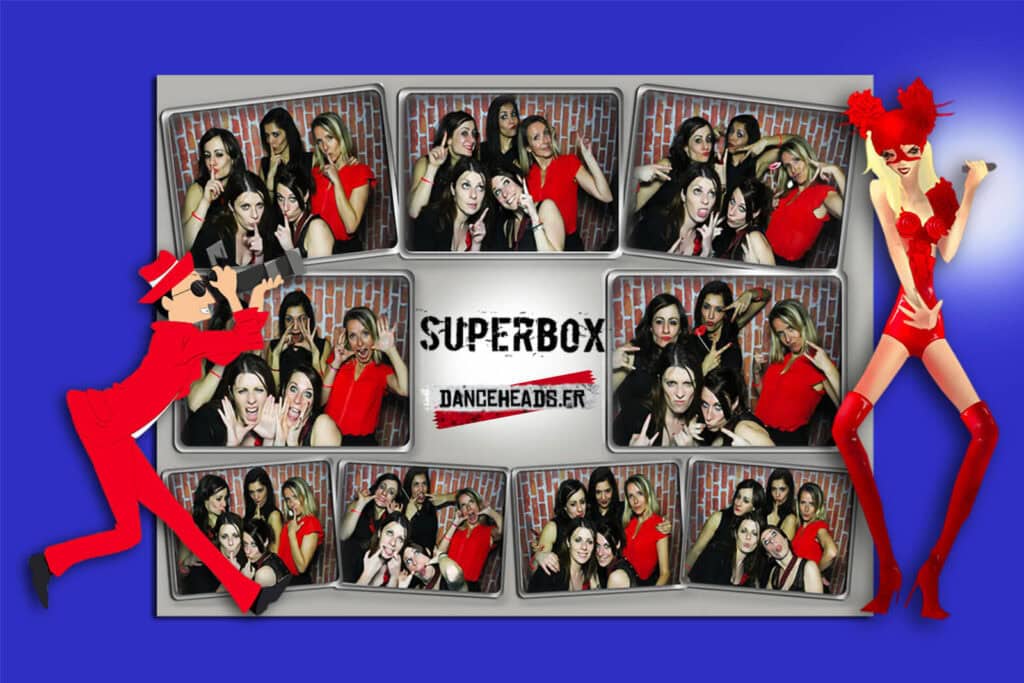 Photobooth : Animation photobooth, une planche de 9 photos pour événementiel d'entreprise et privé