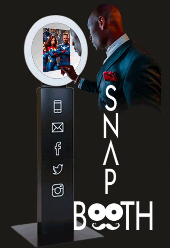 La borne photo IA transforme vos invités dans tous les thèmes de votre choix.