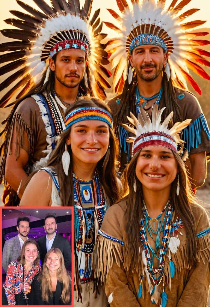 Comment ça marche le Photobooth IA ? Grâce à l'IA les invités sont transformés en indiens.